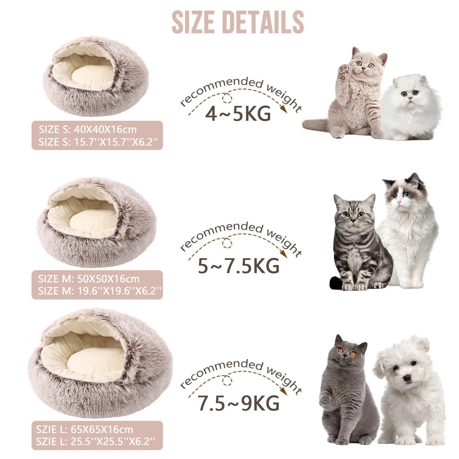 

Cat's House Cat Bed Cushion Cat basket Cat Carpet Cozy Kitten Lounger Plush Cat Accessories Tent Dog Mat Bag For Washable Cave