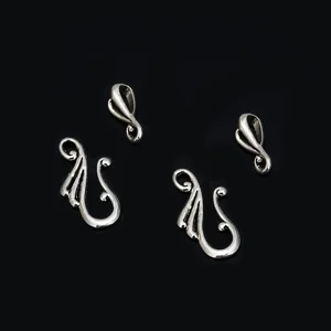 20 компл.лот 16x5 мм Античные ювелирные изделия ручной работы аксессуары тибетские Серебристые цветная Пряжка браслет застежка браслета OT