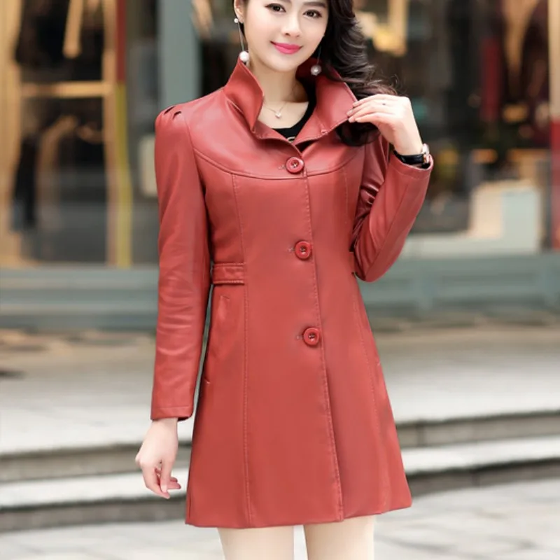 Мотоциклетная байкерская куртка приталенная корейская мода из искусственной