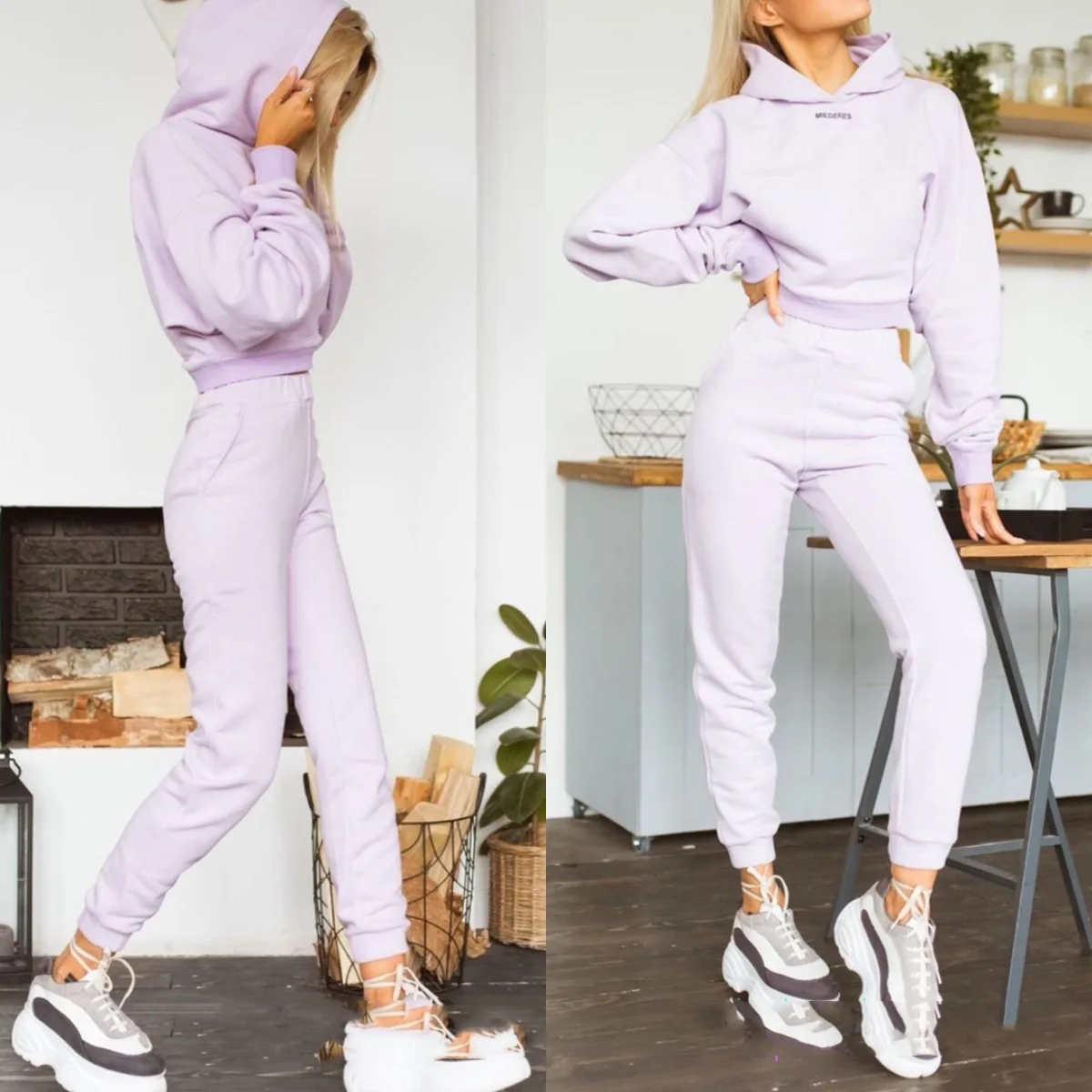 

2 Pieces Set Women's Tracksuit Slim Hoodie Long Sleeve + Jogging Pants Suit Female Sports Suits Fashion casual New