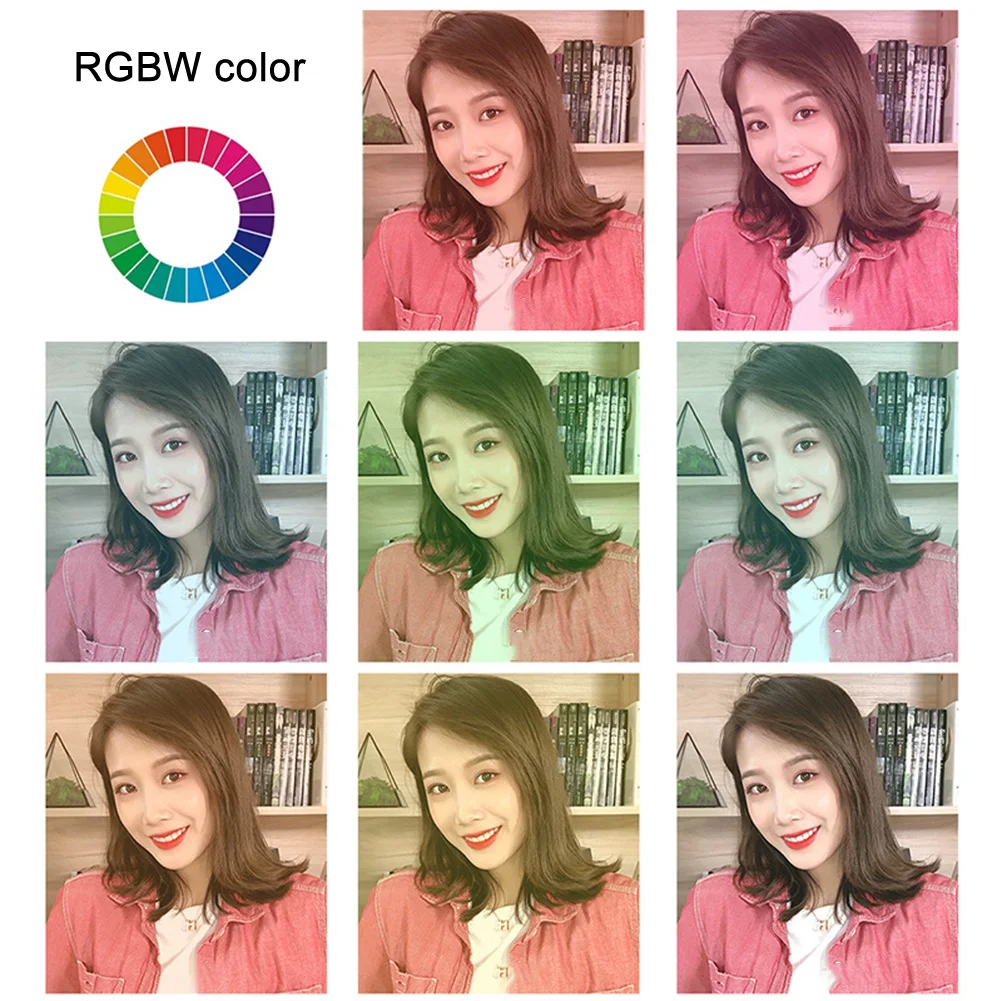 

9inch RGB Studio Home Makeup Video Remote Control ABS With Stand APP Live Broadcast LED Ring Light Photographic Phone Holder