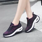 Женские кроссовки для бега, дышащие сетчатые кроссовки с амортизирующей платформой, большие размеры 41 42