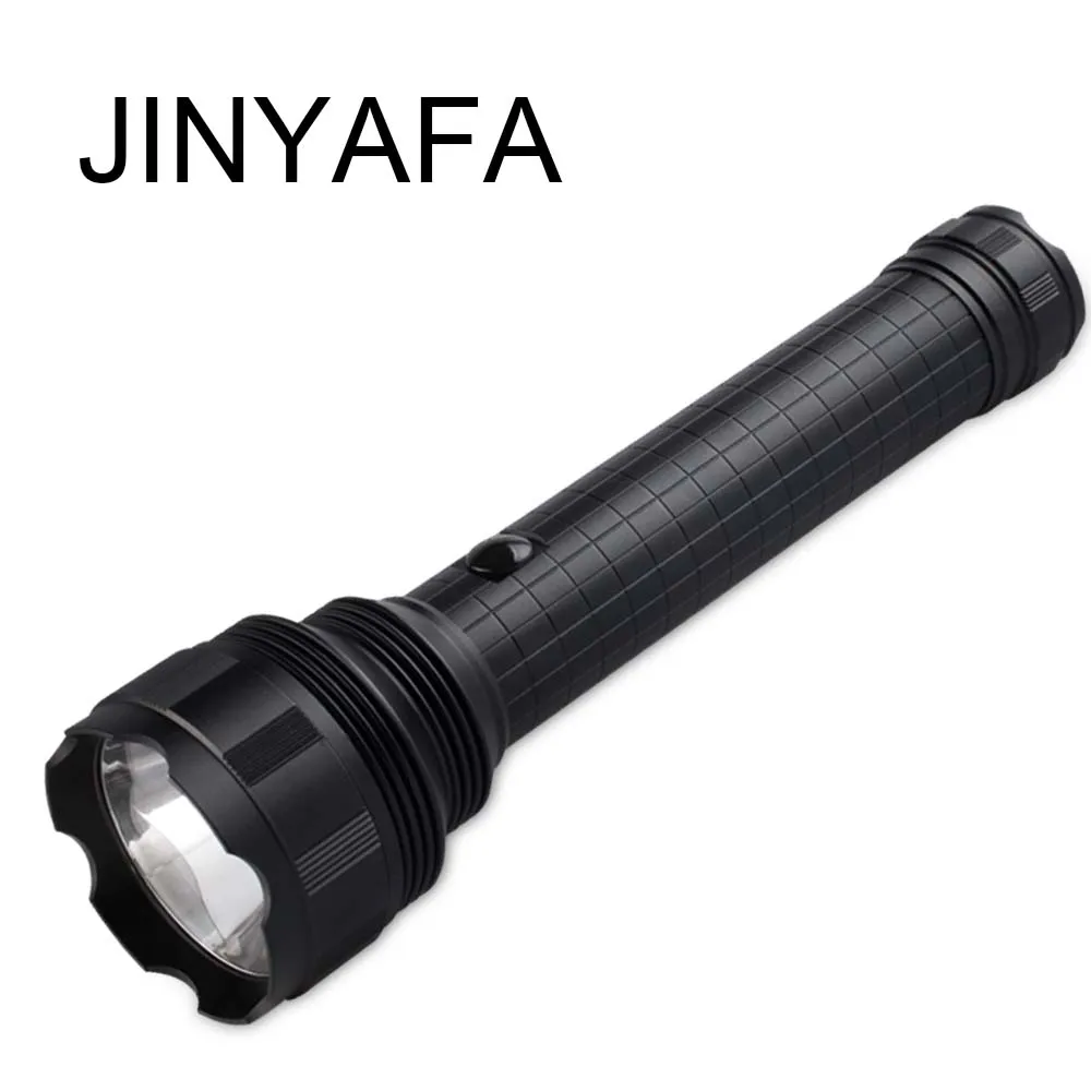 WASING Energy-Saving Handheld Patrol Flashlight, Outdoor Camping Multifunctional Rainproof Aluminum Flashlight