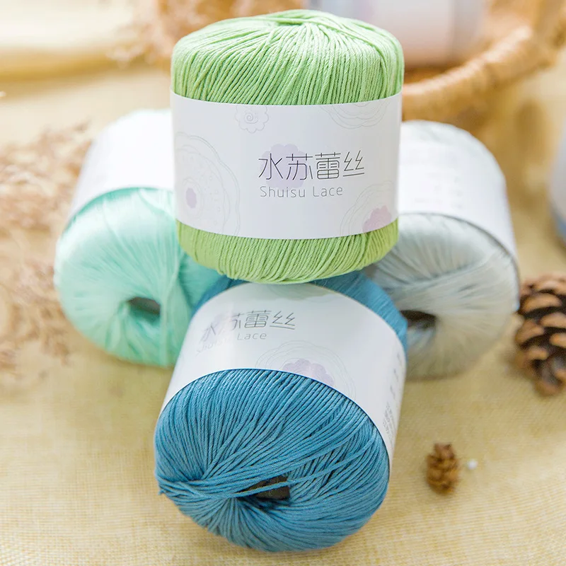 

40g/ball 100% Cotton Crochet Yarn For Knitting DIY Hand Knitting Crochet Cotton Yarns Handmade Dyed Wool