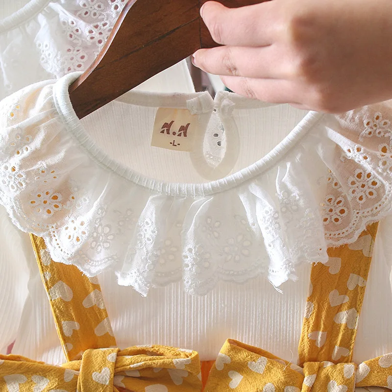 Детское хлопковое платье с длинным рукавом на возраст 0-24 месяца | Детская одежда