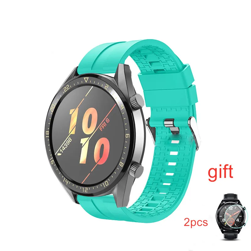 PCTC силиконовый ремешок для huawei Watch GT Active/Элегантный ремешок для huawei Honor Magic Smart Защитная пленка для часов пленка