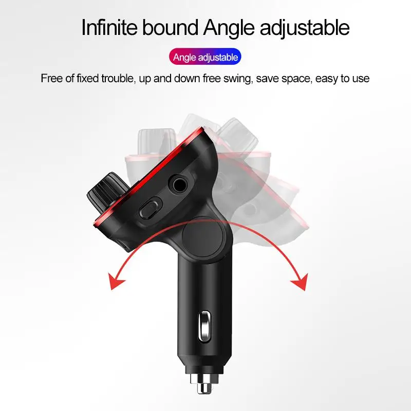 

New Fm Transmitter Car Mp3 Player Adapter Bluetooth 4.2 Dual USB Independent Switch Dual USB U Disk TF Card Aux Car
