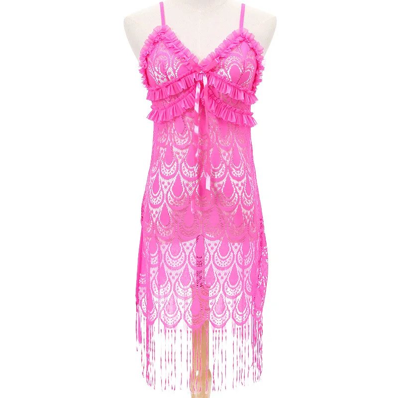 

Sexy Pajamas Tassel Skirt Sexy Nightdress Hazy Temptation Lingerie Ladies Pajamas