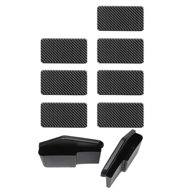 

Car Gear Shift Panel Storage Box Organizer For Suzuki Jimny 2019 2020 & Car Rear Row Both Sides Cover Black