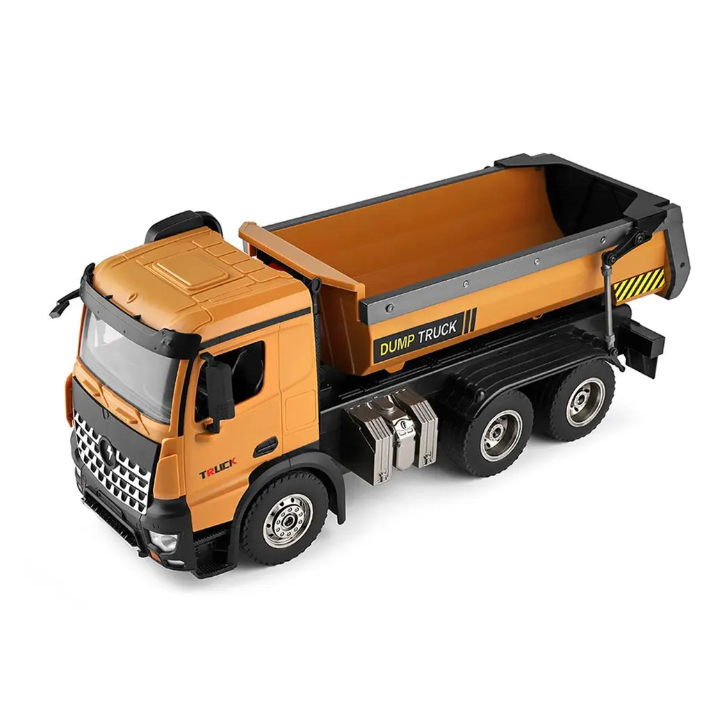 

A929 RC Dumping Truck 1:14 2.4GHz 10CH Remote Control Dump Self-discharging Engineering Truck LED Light RC Car Toy