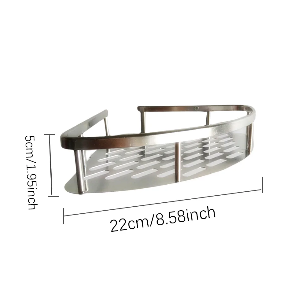 

Storage Basket Soap Shampoo Holder Single-deck Space Aluminum Practical Accessories Cosmetic Shower Bathroom Shelf