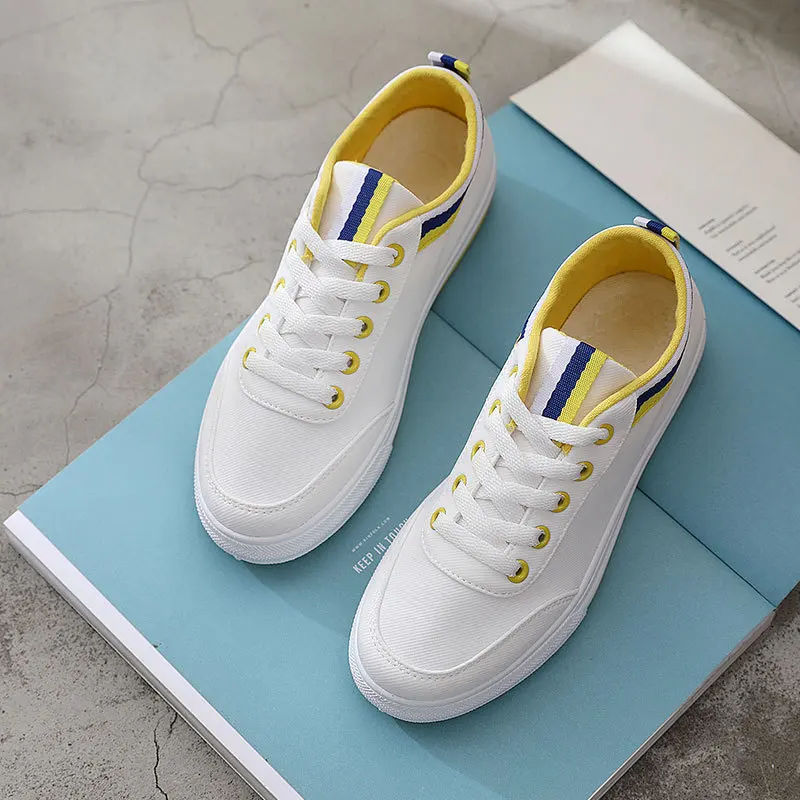 

Vulcanize Summer Sneakers Women Trainers White Sneakers Leather&Canvas Shoes Classic Tenis Feminino Casual Cotton Zapatos Mujer