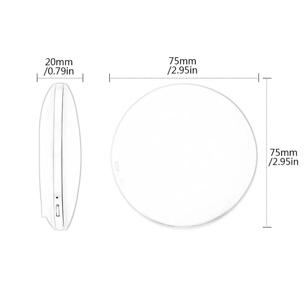 

3X LED Light Pocket Makeup Mirror Compact Face Lip Cosmetic Mirror Travel Portable Lighting Mirror Hand mirror Make up Tool