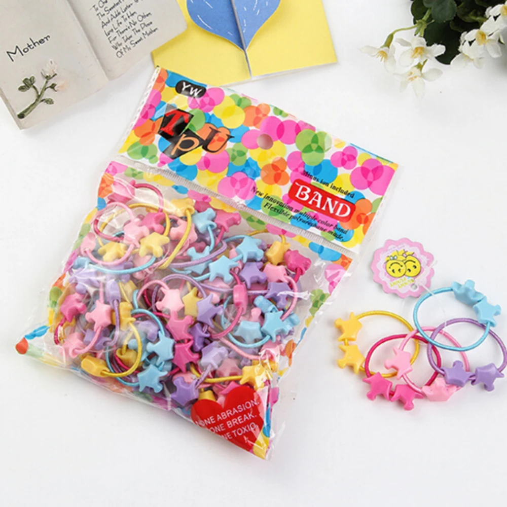 Детские резинки для волос с мишками цветочками кроликами и звездочками (50