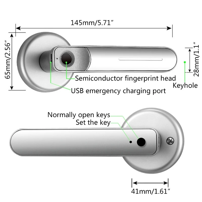 

R58B Smart Biometric Keyless Door Lock Safe Fingerprint Door Lock for Family Apartment Management