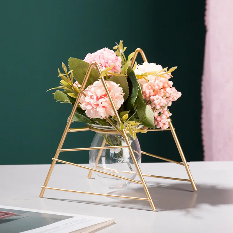 Скандинавский Железный гидропонный контейнер стеклянная ваза цветок креативная