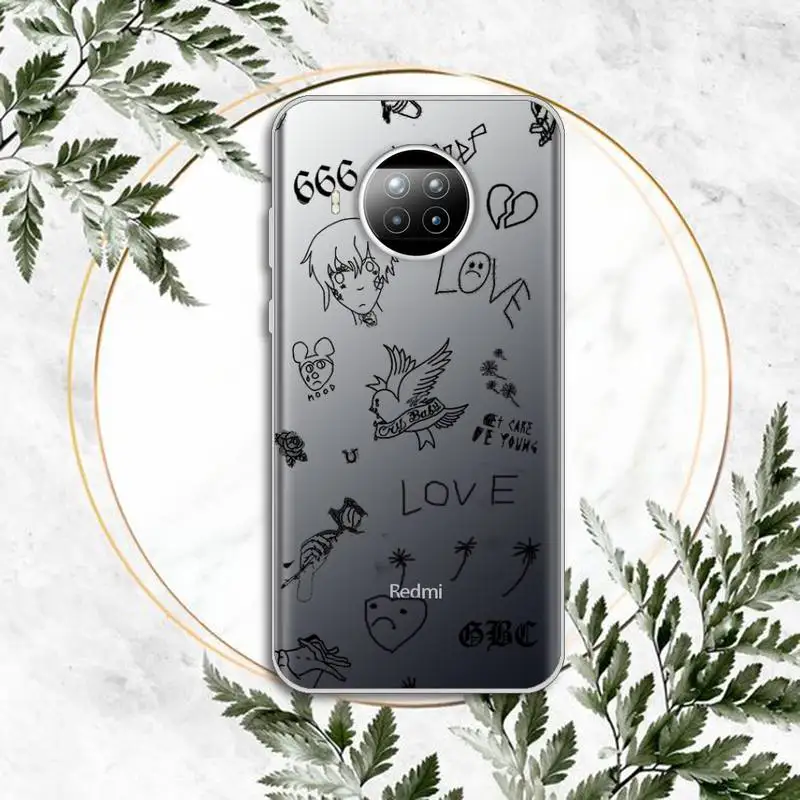 

Lil Peep Hellboy Love Phone Case Transparent for Xiaomi Redmi note 10 t 8 9 pro lite 11