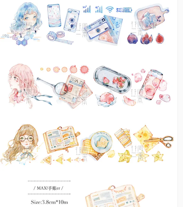 

3.8cmx10m Journal Snack Time Masking Tape