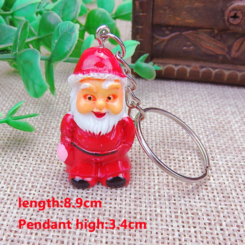 Merry Christmas Decoration Santa Claus Elk Snowman Keychain New Year 2021 Children Gift | Дом и сад