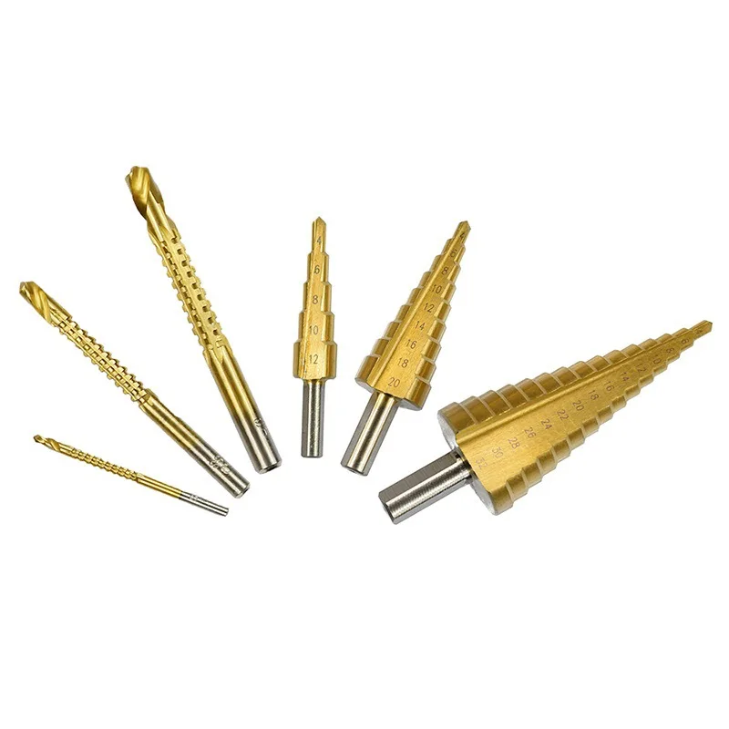 6 шт. ступенчатое сверло зубчатое из быстрорежущей стали металлическое пагода