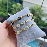 10pcs bohemia gold bead chain bangle statement bracelets for women cute smiley face love gold bracelet jewelry