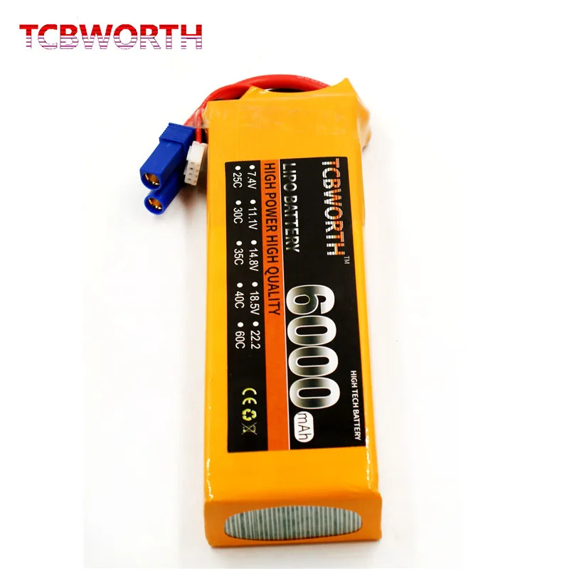 3s RC LiPo батарея 11 1 V 6000mAh 25C 35C 60C для самолета вертолета квадрокоптера автомобиля