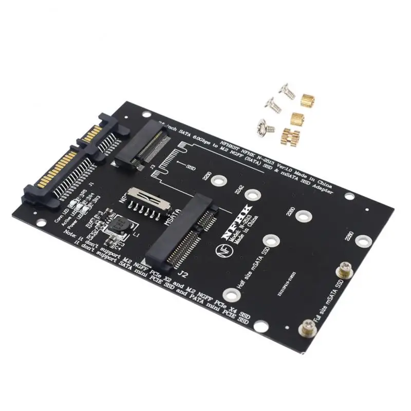 Адаптер M.2 SATA адаптер Raiser M2 на NGFF конвертер 2 5 дюйма карта SATA3 B Ключ для 2230-2280 SSD |
