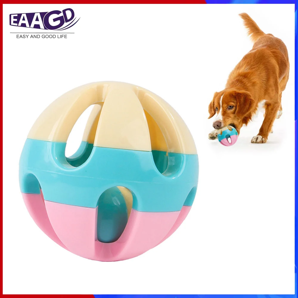 

1Pcs Plastic Pet Dog's Toys Jingle Bells Ball Happy Chewing Ball Toy for Dogs Cats Funny Pet Interactive Toy Dog Supplies