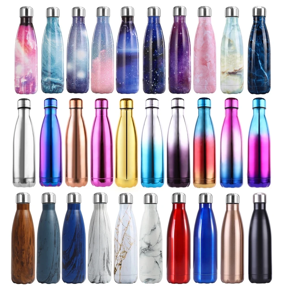 

151-154 500ml Flamingo Cactus Vacuum Flask Stainless Steel Space Series Coke Thermos For Sport Water Bottles Portable Thermoses