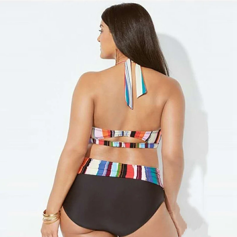 Сексуальный купальник бикини с лямкой на шее для женщин женский танкини в