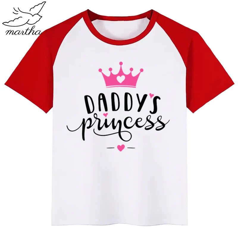 Dady's Princess/детская футболка для маленьких мальчиков модная с короткими рукавами