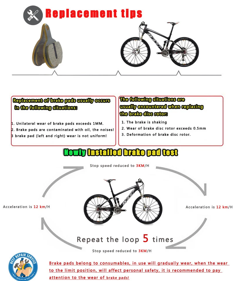 

4 Pair Ceramics MTB Mountain Bike Bicycle Disc Brake Pads Pin For NOVELA Lyra L10.11 MD-C500 Parts Accessories