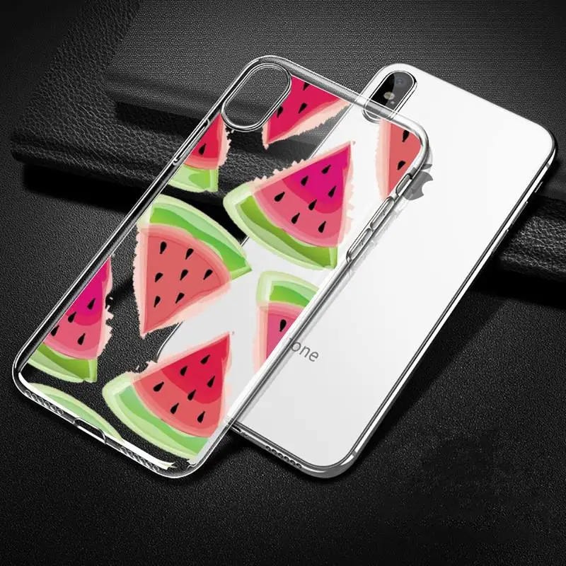 

watermelon red summer fruit Phone Case Transparent for iPhone Samsung 11 12 6 7 8 9 30 Pro X Max XR Plus lite