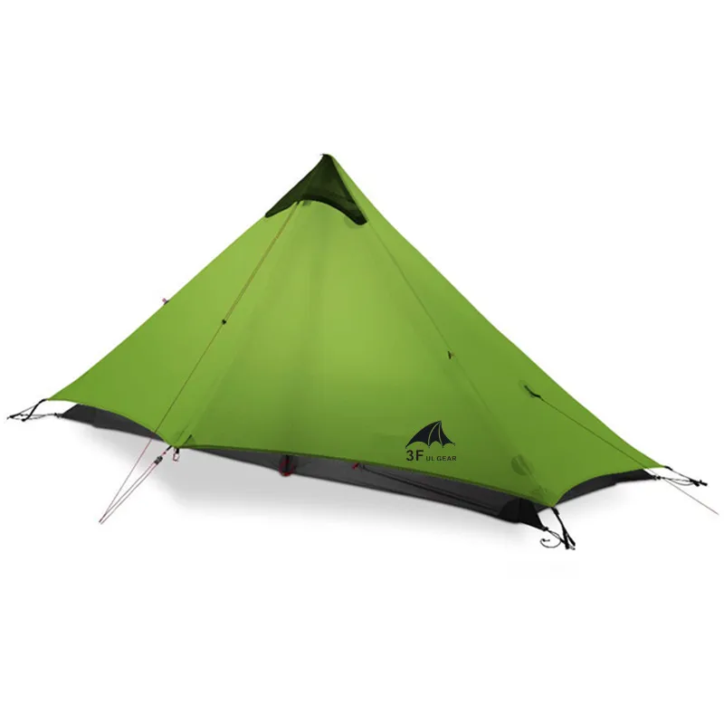 1P green 3 season 3F UL GEAR lanshan 2 палатки для 2 человек наружная Ультралегкая палатка для кемпинга 3 сезона профессиональная 15D Silnylon Бесшумная палатка 4 сезона - Цвет: 1P green 3 season
