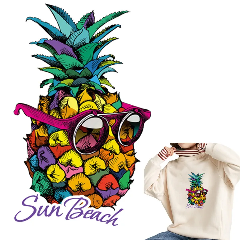 Модный лоскутный ананас для одежды приклеивающиеся утюгом нашивки наклейки