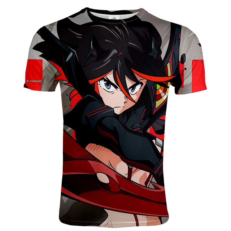 

Kill La Kill Fashion Anime T-shirt Men's 3D Printed Casual O-Neck Short Sleeve Streetwear Tshit Harajuku Hip Hop Trendy Tees Top