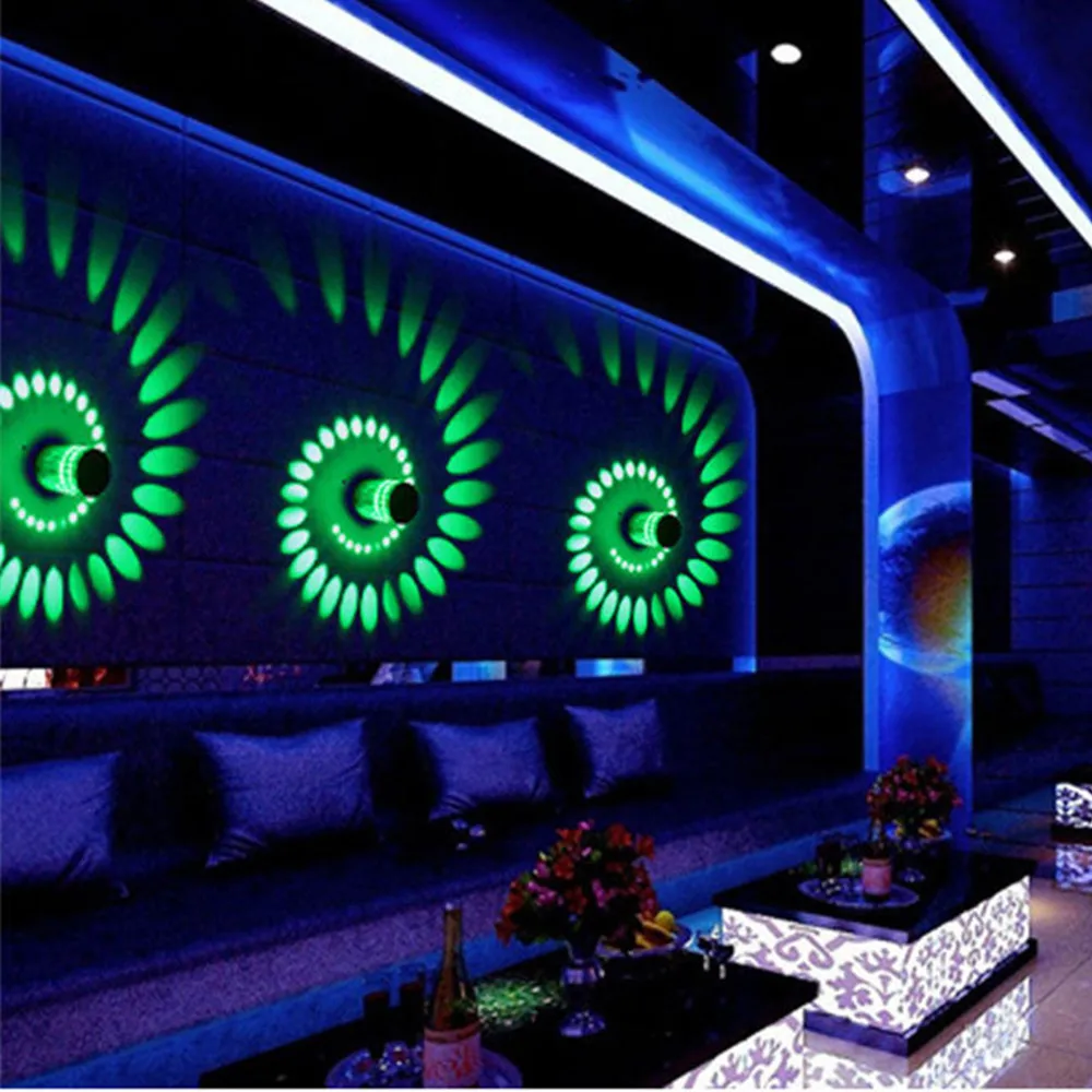 Светодиодный настенный светильник современный простой спиральный цветной