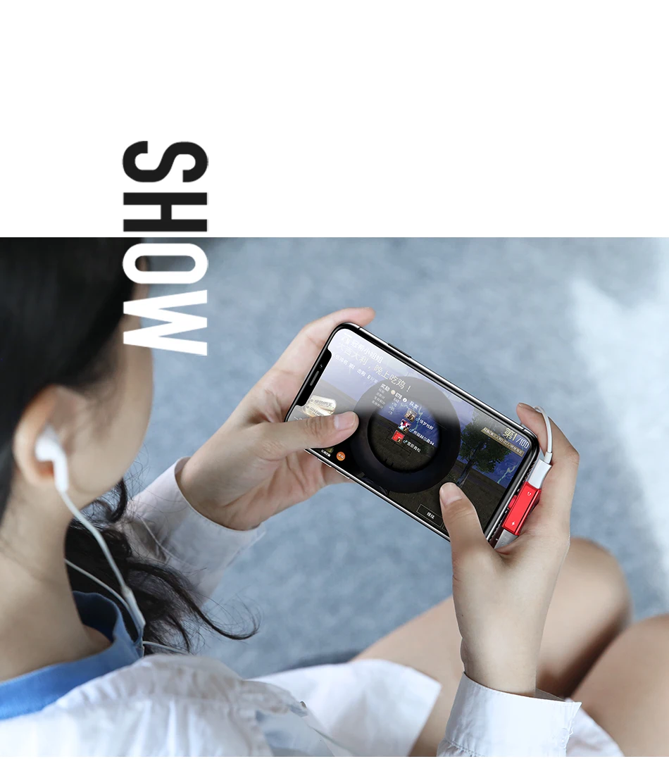 USAMS 4 в 1 аудио зарядка двойное освещение адаптер гнездо для iPhone X xr xs 6 быстрая зарядка и прослушивание адаптер OTG для iOS 12 11