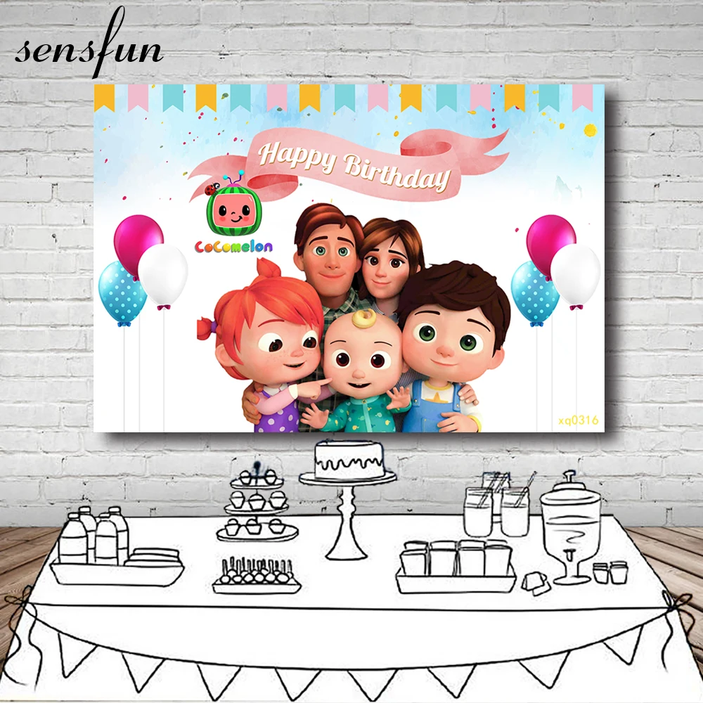 Sensfun Cocomelon Семья вечерние художественный фото фон для студийной фотосъемки с