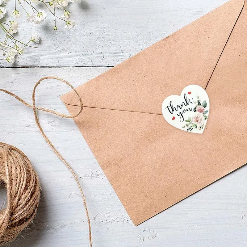 500 шт./рулон милые декоративные наклейки в виде сердца и цветов | Канцтовары для