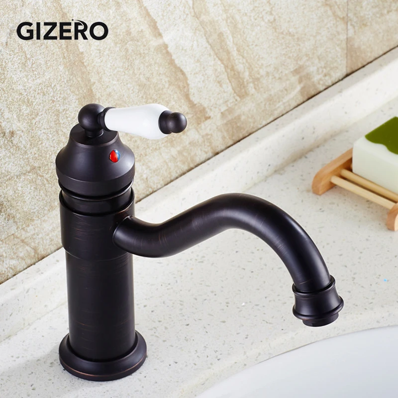 Оптовая и розничная продажа черный керамический смеситель для ванной комнаты 360