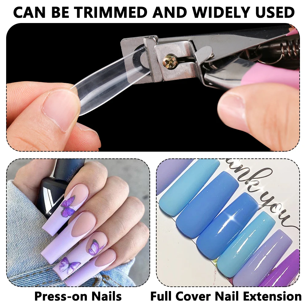 120 шт./кор. XXL конические квадратные накладные ногти для наращивания ногтей