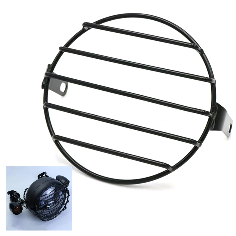 

Vintage Motorcycle Headlight Lampshade Protector Metal Mesh Light Cover For Harley Ducati Chopper Yamaha Cafe Racer