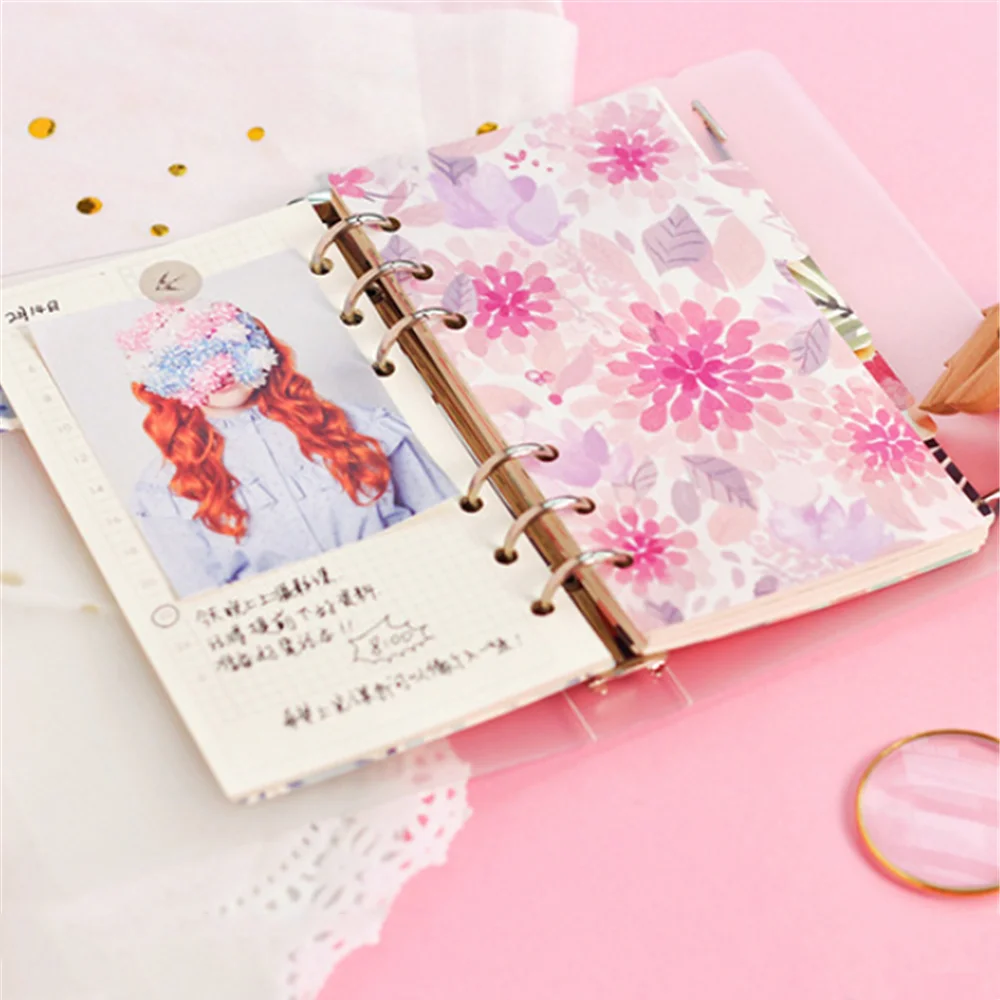 Индексная бумага A5 5 шт./компл. розовые разделители для блокнотов серии памяти