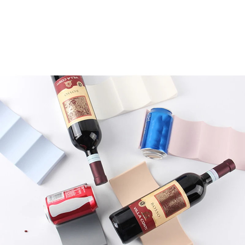 

European Style Wine Rack Plastic Water Bottle Display Mat Wine Holder Storage Organizer for Kitchen Countertops Pantry Fridge
