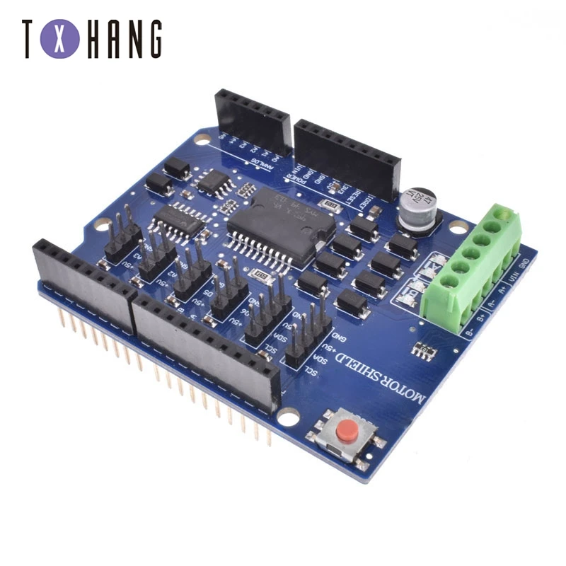 Модуль двигателя для Arduino uno L298N L298P R3 защитный экран 5 в 12 В 2 А полосный мостик UNO