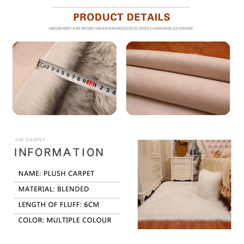 

Multisize Grey Carpet Tie Dyeing Soft for Living Room Plush Rug Fluffy Thick Carpets Bedroom Decor Rugs Anti-slip Floor Mat