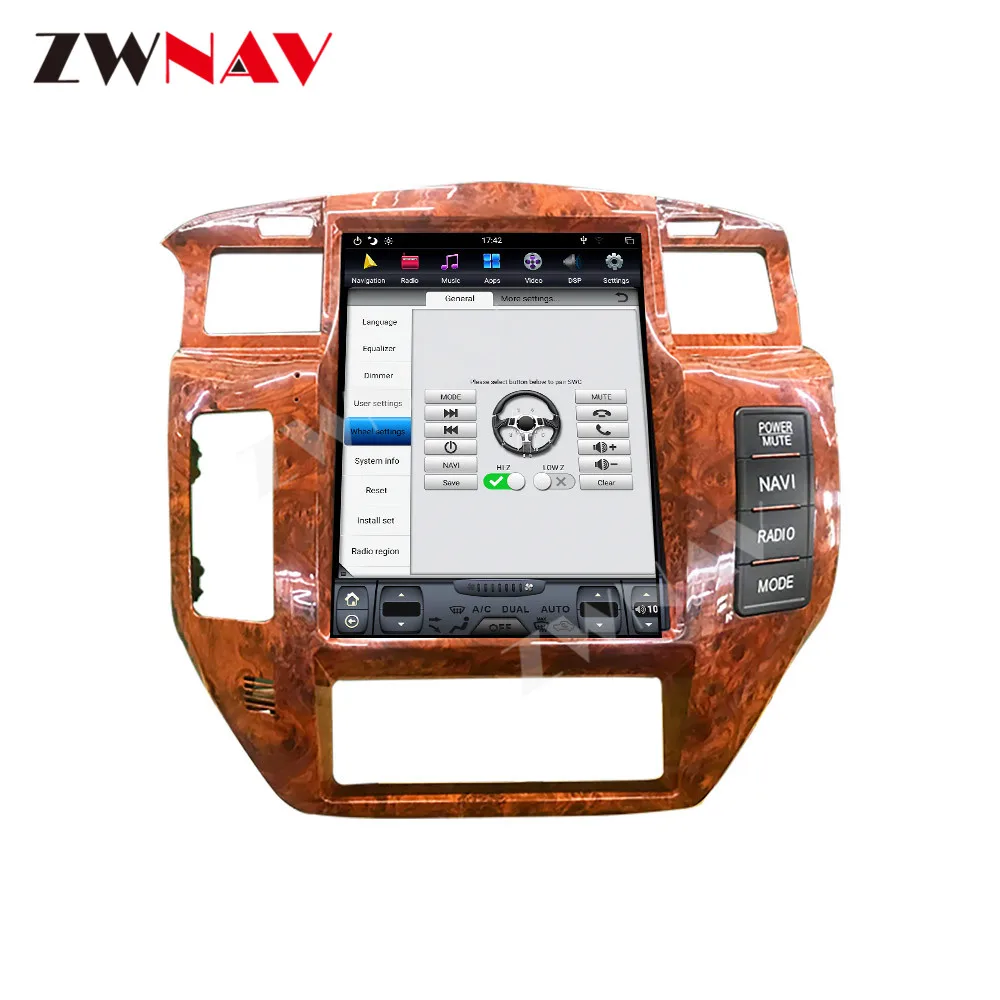 

ZWNAV Android 9 Car Multimedia DVD Player For NISSAN Patrulla 5 Y61 2019 Car Radio Stereo Head Unit Carplay Mirror Link