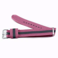 shsby womens watchbands canvas watch strap woven bracelet fluorescence nylon strap stainless steel buckle belt buckle 20mm