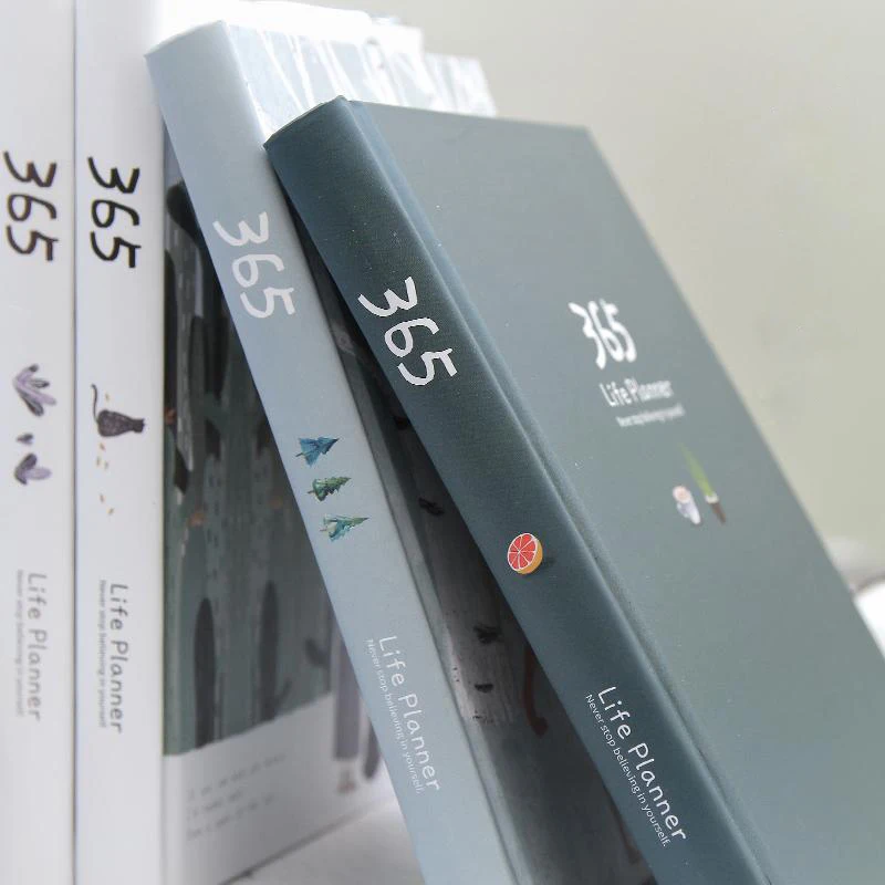 

1 pc 365 Planner Notebook Yearly Agenda Inner Page illustration Daily Plan Bullet Journal Record Life Stationery Gifts papeleria